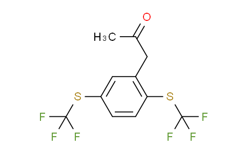 CAS No. 1804199-97-0, 1-(2,5-Bis(trifluoromethylthio)phenyl)propan-2-one
