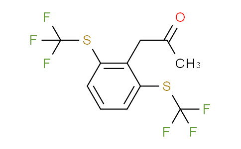 CAS No. 1807074-23-2, 1-(2,6-Bis(trifluoromethylthio)phenyl)propan-2-one