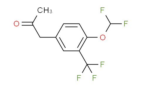 CAS No. 1804279-47-7, 1-(4-(Difluoromethoxy)-3-(trifluoromethyl)phenyl)propan-2-one