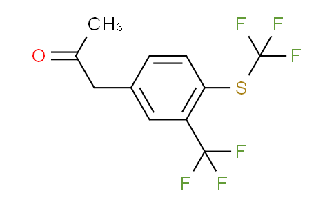 CAS No. 1806462-55-4, 1-(3-(Trifluoromethyl)-4-(trifluoromethylthio)phenyl)propan-2-one