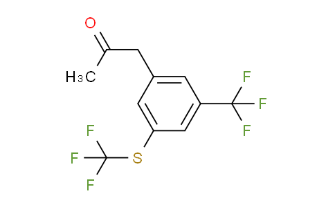 CAS No. 1806500-78-6, 1-(3-(Trifluoromethyl)-5-(trifluoromethylthio)phenyl)propan-2-one
