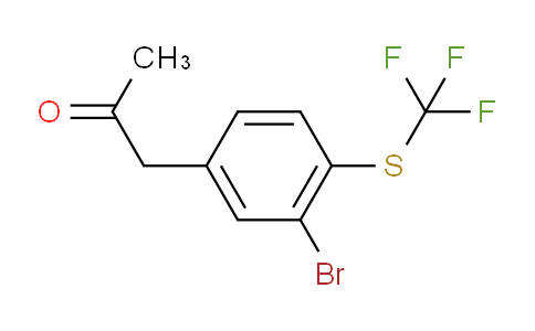 CAS No. 1806438-86-7, 1-(3-Bromo-4-(trifluoromethylthio)phenyl)propan-2-one
