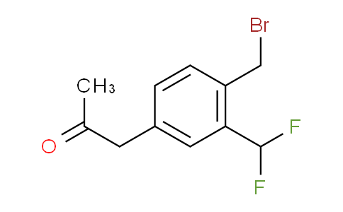 CAS No. 1804169-65-0, 1-(4-(Bromomethyl)-3-(difluoromethyl)phenyl)propan-2-one