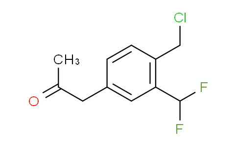 CAS No. 1804260-69-2, 1-(4-(Chloromethyl)-3-(difluoromethyl)phenyl)propan-2-one