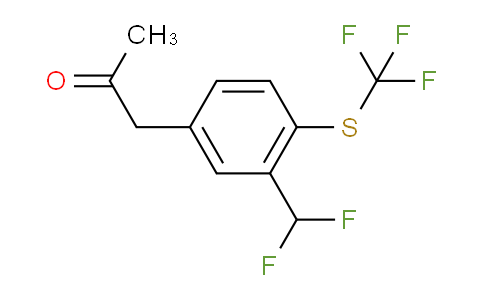 CAS No. 1806480-61-4, 1-(3-(Difluoromethyl)-4-(trifluoromethylthio)phenyl)propan-2-one