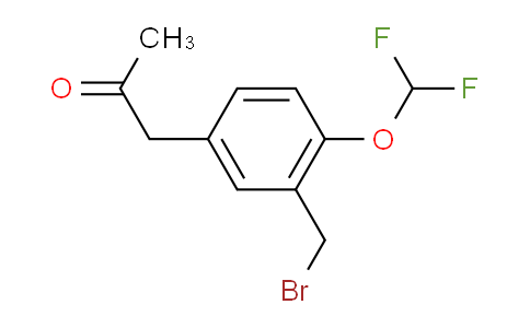 CAS No. 1804229-81-9, 1-(3-(Bromomethyl)-4-(difluoromethoxy)phenyl)propan-2-one