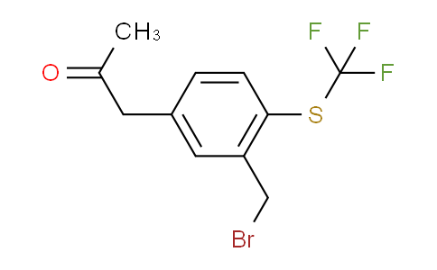 CAS No. 1804265-77-7, 1-(3-(Bromomethyl)-4-(trifluoromethylthio)phenyl)propan-2-one