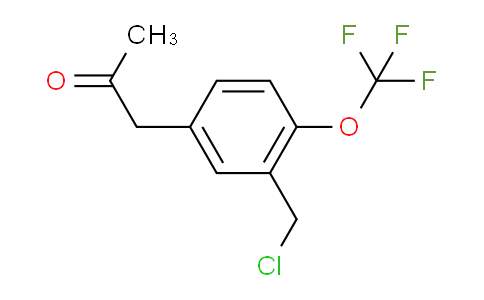CAS No. 1806416-59-0, 1-(3-(Chloromethyl)-4-(trifluoromethoxy)phenyl)propan-2-one