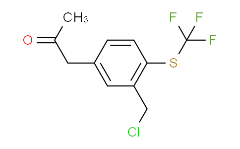CAS No. 1803881-04-0, 1-(3-(Chloromethyl)-4-(trifluoromethylthio)phenyl)propan-2-one
