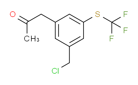 CAS No. 1805743-68-3, 1-(3-(Chloromethyl)-5-(trifluoromethylthio)phenyl)propan-2-one