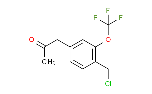 CAS No. 1803714-55-7, 1-(4-(Chloromethyl)-3-(trifluoromethoxy)phenyl)propan-2-one