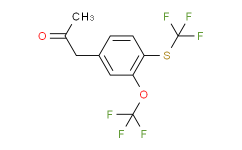 CAS No. 1804250-36-9, 1-(3-(Trifluoromethoxy)-4-(trifluoromethylthio)phenyl)propan-2-one