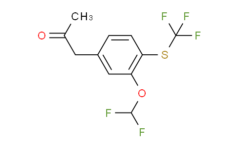 CAS No. 1803890-42-7, 1-(3-(Difluoromethoxy)-4-(trifluoromethylthio)phenyl)propan-2-one