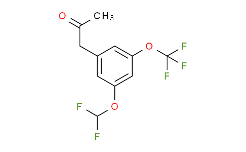 CAS No. 1804279-22-8, 1-(3-(Difluoromethoxy)-5-(trifluoromethoxy)phenyl)propan-2-one