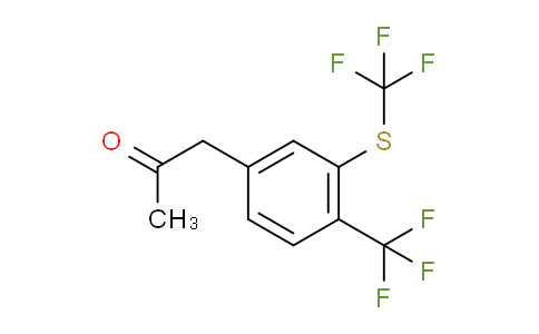 CAS No. 1806657-81-7, 1-(4-(Trifluoromethyl)-3-(trifluoromethylthio)phenyl)propan-2-one