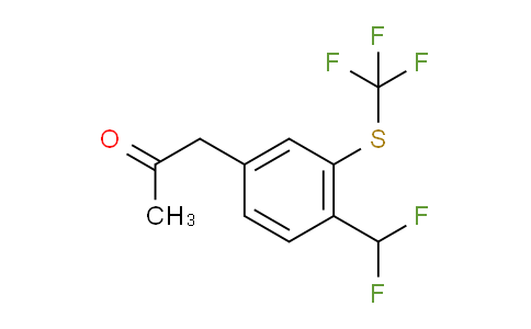 CAS No. 1804037-84-0, 1-(4-(Difluoromethyl)-3-(trifluoromethylthio)phenyl)propan-2-one