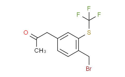 CAS No. 1804137-24-3, 1-(4-(Bromomethyl)-3-(trifluoromethylthio)phenyl)propan-2-one