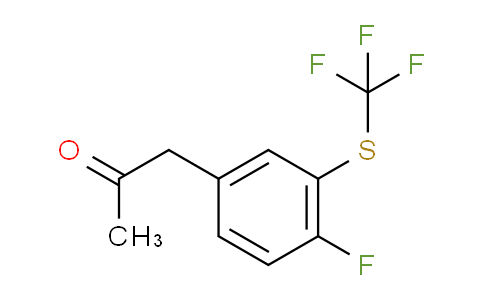 CAS No. 1805853-32-0, 1-(4-Fluoro-3-(trifluoromethylthio)phenyl)propan-2-one