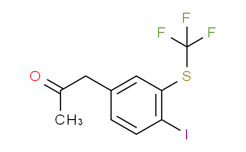 CAS No. 1804041-57-3, 1-(4-Iodo-3-(trifluoromethylthio)phenyl)propan-2-one
