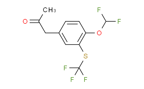 CAS No. 1805691-17-1, 1-(4-(Difluoromethoxy)-3-(trifluoromethylthio)phenyl)propan-2-one