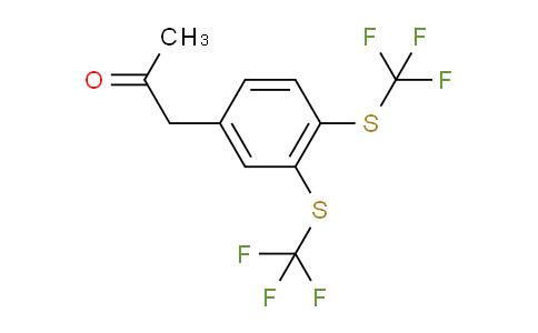 CAS No. 1803844-20-3, 1-(3,4-Bis(trifluoromethylthio)phenyl)propan-2-one