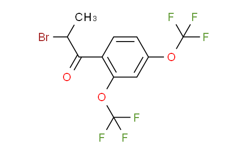 CAS No. 1806310-18-8, 1-(2,4-Bis(trifluoromethoxy)phenyl)-2-bromopropan-1-one