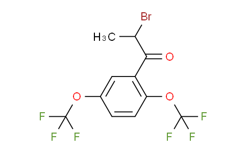 CAS No. 1803843-28-8, 1-(2,5-Bis(trifluoromethoxy)phenyl)-2-bromopropan-1-one