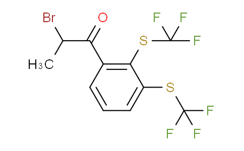 CAS No. 1804223-27-5, 1-(2,3-Bis(trifluoromethylthio)phenyl)-2-bromopropan-1-one