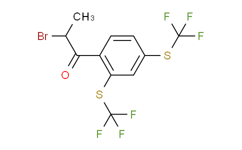 CAS No. 1804037-89-5, 1-(2,4-Bis(trifluoromethylthio)phenyl)-2-bromopropan-1-one