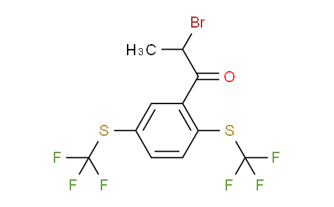 CAS No. 1806530-51-7, 1-(2,5-Bis(trifluoromethylthio)phenyl)-2-bromopropan-1-one