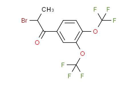 CAS No. 1806540-40-8, 1-(3,4-Bis(trifluoromethoxy)phenyl)-2-bromopropan-1-one