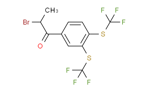 CAS No. 1806433-01-1, 1-(3,4-Bis(trifluoromethylthio)phenyl)-2-bromopropan-1-one