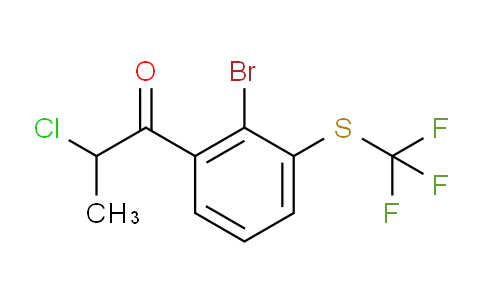 CAS No. 1806447-03-9, 1-(2-Bromo-3-(trifluoromethylthio)phenyl)-2-chloropropan-1-one