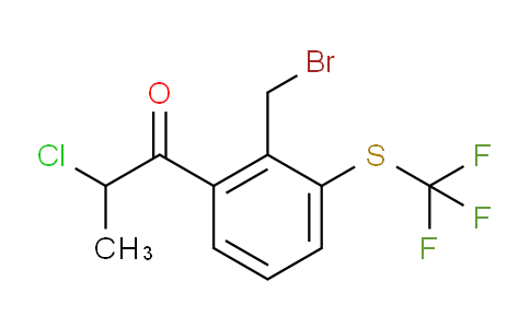 CAS No. 1806441-82-6, 1-(2-(Bromomethyl)-3-(trifluoromethylthio)phenyl)-2-chloropropan-1-one