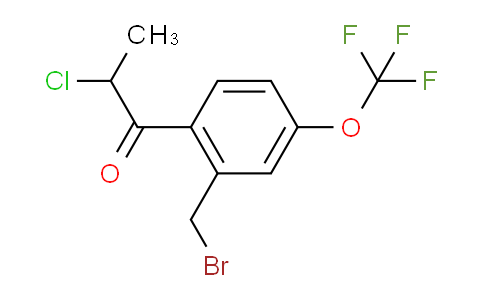 CAS No. 1803749-48-5, 1-(2-(Bromomethyl)-4-(trifluoromethoxy)phenyl)-2-chloropropan-1-one