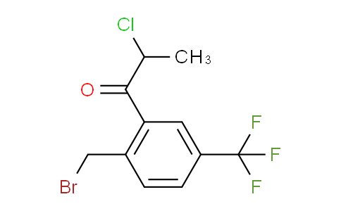 CAS No. 1804232-54-9, 1-(2-(Bromomethyl)-5-(trifluoromethyl)phenyl)-2-chloropropan-1-one