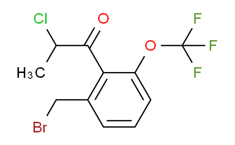 CAS No. 1804136-54-6, 1-(2-(Bromomethyl)-6-(trifluoromethoxy)phenyl)-2-chloropropan-1-one