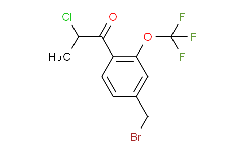 CAS No. 1804197-93-0, 1-(4-(Bromomethyl)-2-(trifluoromethoxy)phenyl)-2-chloropropan-1-one