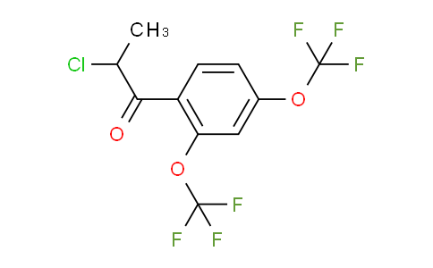 CAS No. 1807081-05-5, 1-(2,4-Bis(trifluoromethoxy)phenyl)-2-chloropropan-1-one