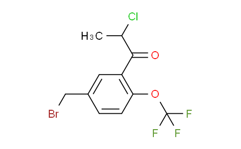 CAS No. 1804181-19-8, 1-(5-(Bromomethyl)-2-(trifluoromethoxy)phenyl)-2-chloropropan-1-one