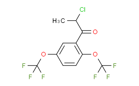 CAS No. 1806529-49-6, 1-(2,5-Bis(trifluoromethoxy)phenyl)-2-chloropropan-1-one