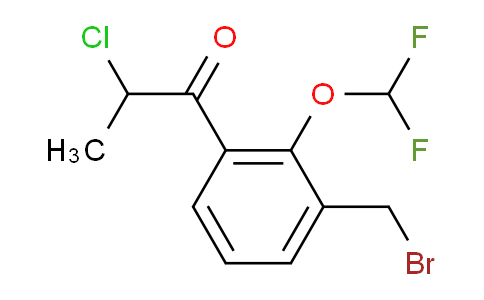 CAS No. 1804263-99-7, 1-(3-(Bromomethyl)-2-(difluoromethoxy)phenyl)-2-chloropropan-1-one