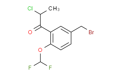 DY723039 | 1804187-52-7 | 1-(5-(Bromomethyl)-2-(difluoromethoxy)phenyl)-2-chloropropan-1-one