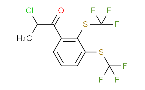 CAS No. 1803862-05-6, 1-(2,3-Bis(trifluoromethylthio)phenyl)-2-chloropropan-1-one