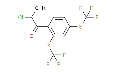 CAS No. 1806504-67-5, 1-(2,4-Bis(trifluoromethylthio)phenyl)-2-chloropropan-1-one