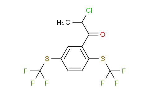 CAS No. 1807074-16-3, 1-(2,5-Bis(trifluoromethylthio)phenyl)-2-chloropropan-1-one