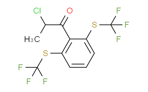 CAS No. 1804038-11-6, 1-(2,6-Bis(trifluoromethylthio)phenyl)-2-chloropropan-1-one