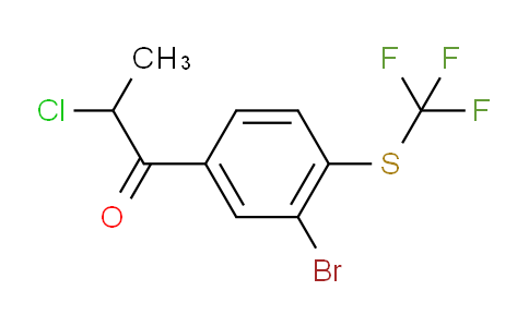 CAS No. 1805721-10-1, 1-(3-Bromo-4-(trifluoromethylthio)phenyl)-2-chloropropan-1-one
