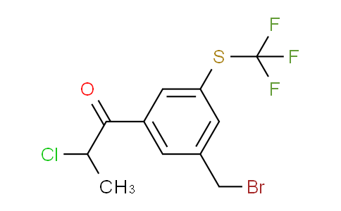 CAS No. 1803751-90-7, 1-(3-(Bromomethyl)-5-(trifluoromethylthio)phenyl)-2-chloropropan-1-one