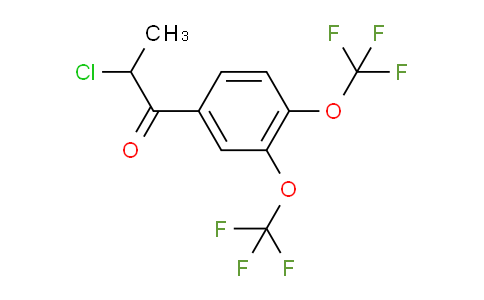 CAS No. 1803745-36-9, 1-(3,4-Bis(trifluoromethoxy)phenyl)-2-chloropropan-1-one